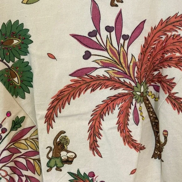 Muse Cream Dress: Palm Trees Sequined - Picture 4 of 13